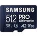 Samsung PRO Ultimate/micro SDXC/512GB/200MBps/UHS-I U3 / Class 10/+ Adaptér/Modrá