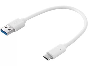 Sandberg datový kabel USB-A -> USB-C, délka 0,2m, bílá