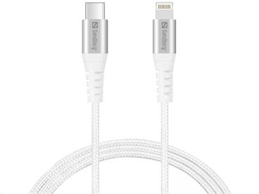 Sandberg datový kabel USB-C -> Lightning, délka 1 m, bílá