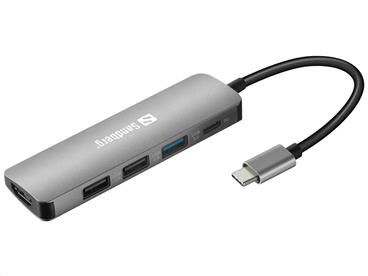 Sandberg dokovací stanice USB-C -> HDMI + 3x USB + PD 100W