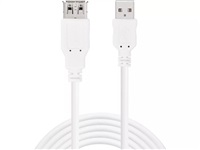 Sandberg kabel USB-A(F) na USB-A(M) 2.0, 1,8 m, bílá
