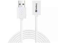 Sandberg kabel USB-A(F) na USB-A(M) 3.0, 2 m, bílá