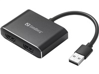 Sandberg redukce USB-A -> 2x HDMI