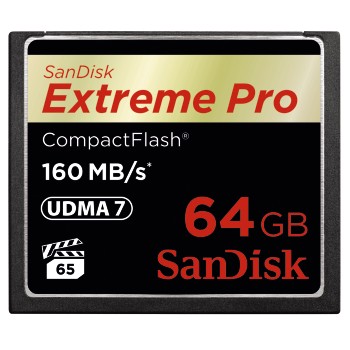 SanDisk 64 GB CompactFlash Extreme Pro (160MB/s, VPG65, UDMA7)