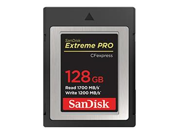 SanDisk Compact Flash Card 128GB Express Extreme Pro (R:1700/W:1200 MB/s)