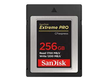 SanDisk Compact Flash Card 256GB Express Extreme Pro (R:1700/W:1200 MB/s)