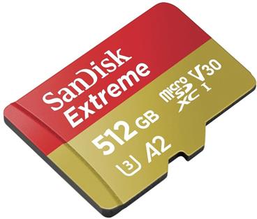 SanDisk Extreme microSDXC 512GB 160MB/ s + adaptér