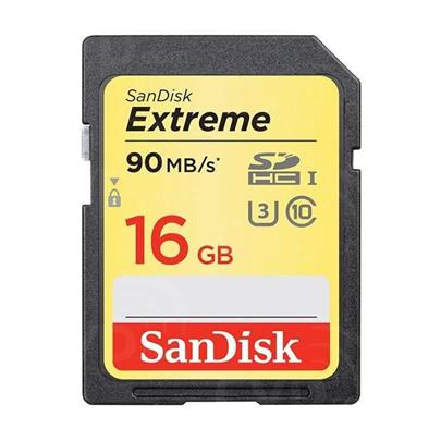 SanDisk Extreme paměťová karta SDHC 16GB 90MB/s Class 10 UHS-I U3