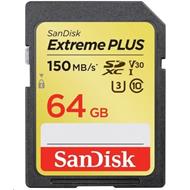 SanDisk Extreme Plus SDXC 64GB R:150 MB/s, W: 70 MB/s, Class 10 UHS-I U3 V30