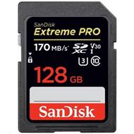 SanDisk Extreme Pro SDXC 128GB R:170 MB/s, W: 90 MB/s, Class 10 UHS-I U3 V30