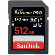 SanDisk Extreme Pro SDXC 512GB R:170 MB/s, W: 90 MB/s, Class 10 UHS-I U3 V30