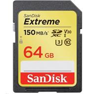 SanDisk Extreme SDXC 64GB R:150 MB/s, W: 60 MB/s, Class 10 UHS-I U3 V30