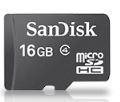SanDisk microSDHC karta 16GB + adaptér