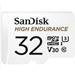 SanDisk MicroSDHC karta 32GB High Endurance (R:100/W:40 MB/s, Class 10, U3 V30) + adaptér