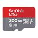 SanDisk MicroSDXC karta 200GB Ultra (120 MB/s, A1 Class 10 UHS-I, Android) + adaptér