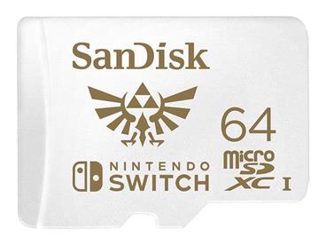 Sandisk microSDXC pro Nintendo Switch 64 GB, V30, U3, C10, A1, UHS-1, 100MB/s R, 60MB/s W