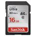 SanDisk SDHC 16 GB Ultra, 80MB/s, UHS-I, class 10/U1