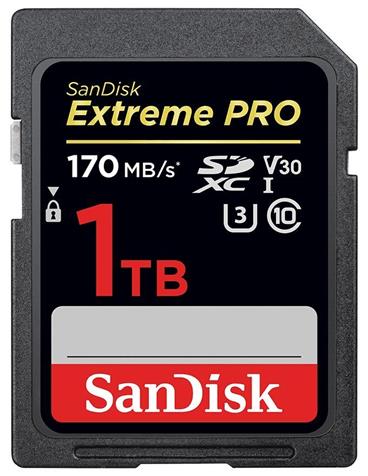 SanDisk SDXC karta 1TB Extreme PRO (R:170/W:90 MB/s, V30 C10 UHS-I U3)