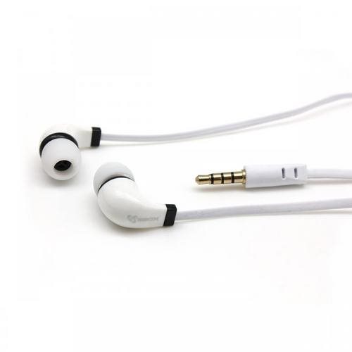 SBOX EP-038W , bílá , stylová sluchátka do uší s mikrofónem