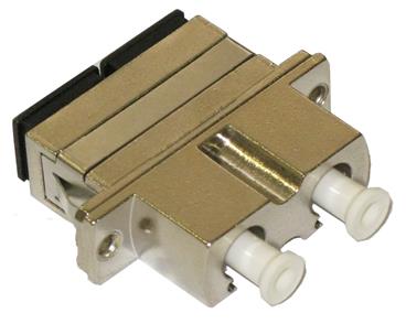 SC-LC duplex adapter, PC, metalický, na kabel a do optických rozvaděčů, SM i MM