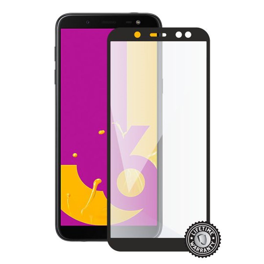 Screenshield ochrana displeje Tempered Glass pro SAMSUNG J600 Galaxy J6 (2018) (full cover), černá