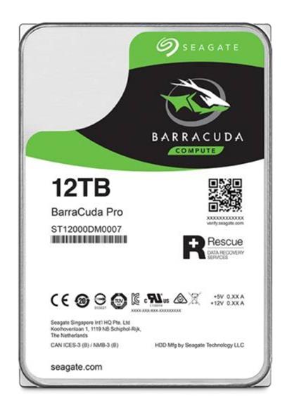 Seagate BarraCuda PRO 3.5" HDD, 12TB, 3.5", SATAIII, 256MB cache, 7.200RPM