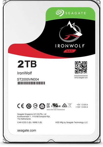 Seagate IronWolf 2TB HDD / ST2000VN004 / interní 3,5" / 5900 rpm / SATA 6Gb/s / 64 MB