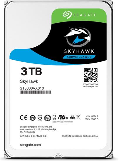 Seagate SkyHawk 3TB HDD / ST3000VX010 / interní 3,5" / 7200 rpm / SATA 6Gb/s / 64MB