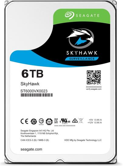 Seagate SkyHawk HDD, 6TB, SATAIII, 256MB cache, 5.400RPM