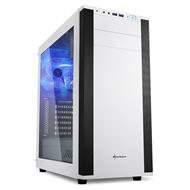 Sharkoon skříň M25-W / Middle Tower / 2x USB3.0 / průhledná bočnice / bílá