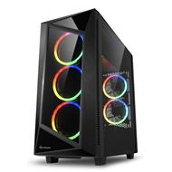 Sharkoon skříň REV200 / Midi Tower / ATX / 2x USB3.0 / 2x USB2.0 / průhledná bočnice / černá