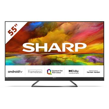 SHARP 55EQ3EA BL, 4K QLED Smart Android TV Dolby Atmos 55"/140cm