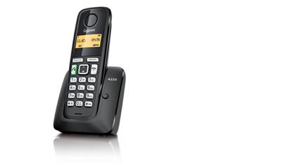 SIEMENS Gigaset A220-BLACK - DECT/GAP bezdrátový telefon, barva černá