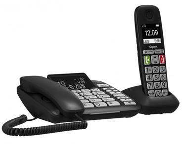 SIEMENS Gigaset DL780PLUS - kombinovaný standard. telefon s displ. vč. bedzrát. sluchátka s nabíječkou,černá