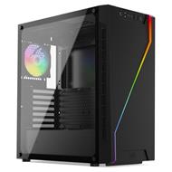 SilentiumPC skříň MidT Armis AR6Q EVO TG ARGB / 2x USB 3.0 / 2x 120 mm fan / tvrzené sklo / A-RGB podsvícení / černá