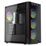 SilentiumPC skříň MidT Armis AR6X EVO TG ARGB / 2x USB 3.0 / 5x 120 mm fan / tvrzené sklo / A-RGB podsvícení / černá