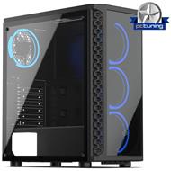 SilentiumPC skříň MidT Signum SG1X TG RGB / 2x USB 3.0/ 4x 120mm fan/ čelo a bok z tvrzeného skla/ RGB podsvícení/ černá