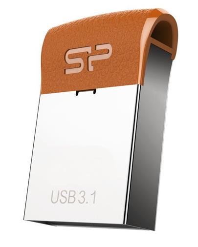 SILICON POWER 16GB USB Flash disk Jewel J35 / USB3.1 / Miniaturní / Nerez ocel, hnědá