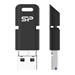 SILICON POWER 64GB USB Flash disk Mobile C50 / USB 3.1+micro+Type C / OTG / Černá