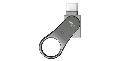 Silicon Power flash disk USB Mobile C80 32GB USB 3.0 Type-C stříbrný