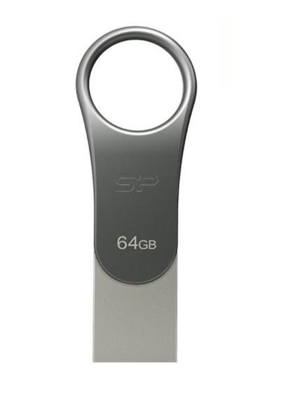 Silicon Power flash disk USB Mobile C80 64GB USB 3.0 Type-C stříbrný