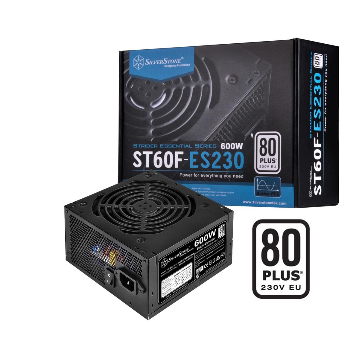 SilverStone Strider Essential 80Plus ST60F-ES230 600W