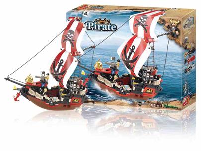 Sluban M38-B0127 - Stavebnicové Kostky Pirate Serie Velká Pirátská Loď