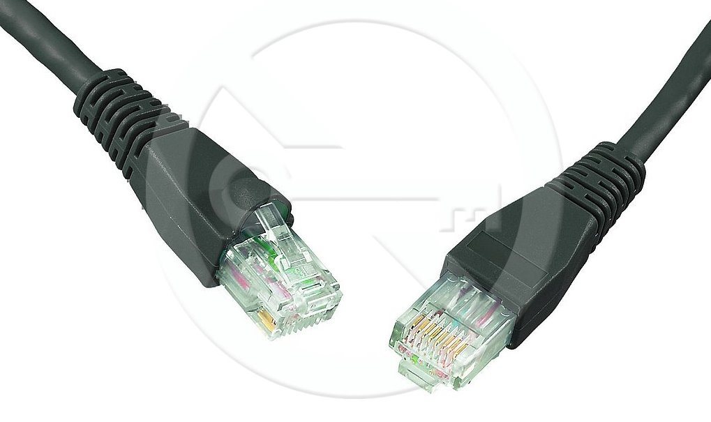 Solarix patch kabel CAT6 UTP PVC 1m černý snag-proof, C6-114BK-1MB