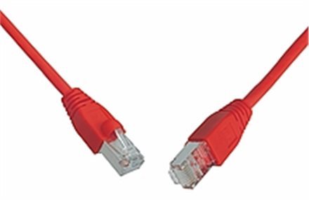 Solarix/Signamax Patch kabel CAT5E SFTP PVC 3m červený s hrdlem C5E-315RD-3MB