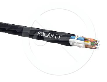 Solarix Zafukovací kabel MICRO Solarix 48vl 9/125 HDPE Fca černý SXKO-MICRO-48-OS-HDPE