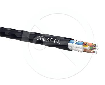 Solarix Zafukovací kabel MICRO Solarix 96vl 9/125 HDPE Fca černý SXKO-MICRO-96-OS-HDPE