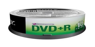 SONY DVD+R 4,7 GB, 16x, spindle, 10 ks