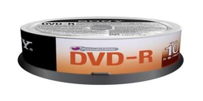 SONY DVD-R 4,7 GB, 16x, tenký obal, 10 ks