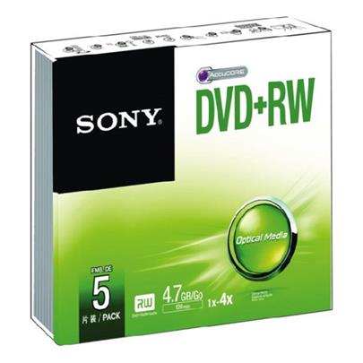 SONY DVD+RW balení po 5 kusech